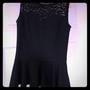 Tank with sheer cheetah print and skater fit